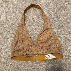 UO Mustard Floral Bralette
